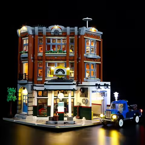 No Model LED Lighting Set Suitable for LEGO Corner Garage Creator Expert 10264(Not Include Building 