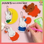 [MIFFY] DIY Diamond Painting Making Keychain Kit Key Ring Gem Craft Art Korean Fashion Bag Charm