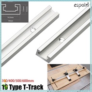 ESPOIR 1Pcs T-Slot Track, Slide Guide Rail 300-600mm T-Track, Durable Aluminium Alloy 19 Type 19x9.5