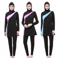 Ready Stock【size S-5XL】 Muslimah Swimsuit Hijab Women Female Swimming Suit Baju Renang Plus Size Muslim Swimwear A5