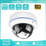 Hamrol 8MP 4K IP Camera Poe 5MP 4MP Face Detection CCTV Security Cameras H.265 Outdoor Waterproof Au