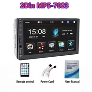 2 Din 7นิ้ว 7023 วิทยุติดรถยนต์ หน้าจอสัมผัสแบบ HD เครื่องเสียงรถยนต์ Bluetooth FM MP5  เครื่องเล่นม