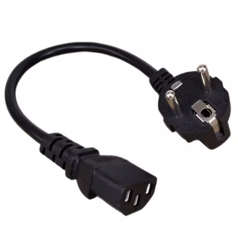 CEE7/7 to IEC C13 Power Cords, 10A, 250V, H05VV-F 0.75mm Cable ,Short to C13 Power cord,30cm/50CM