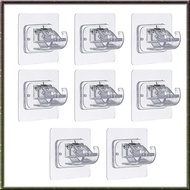 [I O J E] 8 PCS Self Adhesive Curtain Rod Bracket No Drill Curtain Rods Brackets Storage Hooks Clamp