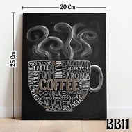Double Coffee Poster Wall Decoration BB11