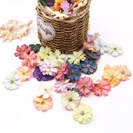 LONNG 50PCS Artificial Daisy Flower Head 4.5CM Wedding Favor Scrapbooking Party Supplies