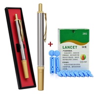 Pen Bekam + Jarum 50pcs 28G Kotak Jarum Bekam / Alat Bekam Bekam Stainless Steel Pen+28G lancing dev