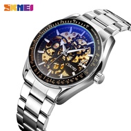 【HOTขาย!!!+ Quality】SKMEIใหม่แฟชั่นผู้ชายธุรกิจนาฬิกานาฬิกาควอตซ์สร้างสรรค์สแตนเลสสตีลกันน้ำนาฬิกาข้