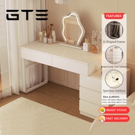GTE 130cm/170cm Modern Minimalist Dressing Table With Side Cabinet Without Mirror Bedside Makeup Des