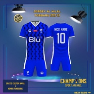 Custom Football Jersey AL H1L4L H0M3 2022-2023 – Full Printing Dryfit Milano | Name & Number
