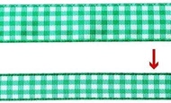 cotta 79900 Checkered Ribbon, A076, 0.4 in x 16.4 ft (9 mm x 5 m), Green, 0.3 in x 16.4 ft (0.9 cm x