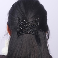 Fashion Hair Comb Glass Bead Comb Elastic Double Insert Hair Styling Clips Magic Accessories V0i5