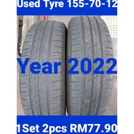 Used Tyre 155-70-12,165-60-13,175-70-13,165-55-14,175-50-15 (1Item =2pcs)