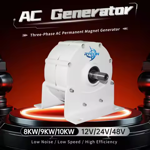 12V 24V 48V Rare Earth Permanent Magnet Generator DIY Wind Turbine 8KW 10KW Three-Phase AC Low Star 