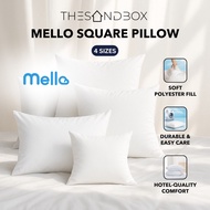 Mello Cushion Insert Pillow - Square Soft Pillow Filling | Polyester Fluff | Washable (30x50/40x40/4