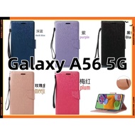 {With Electronic Invoice} Samsung Galaxy A56 5G Phone Case Silk Pattern Side Flip Leather A56 5G