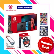 Nintendo Switch Console (Neon Asia-Gen2) Super Mario Kart 8 Deluxe Bundle - 1 Year Local Warranty