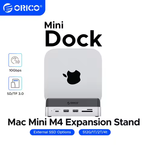 ORICO MiniDock Expansion Dock USB3.2 Gen2 Type C Dock Station with 512G 1T 2T 4T M.2 SSD for Mac Min