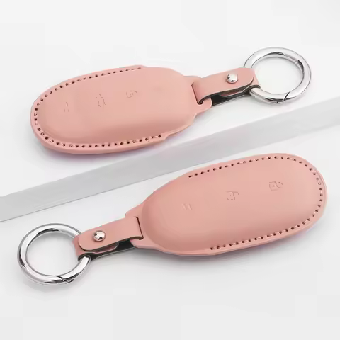 Leather Car Remote Key Case Cover Holder Keychain Shell for Li Auto Ideal One for Li Lixiang L7 L8 L