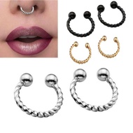 Nasal septum stage lip ring steel color 8mm10mm ear clip