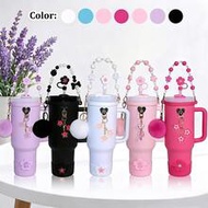 1pc/1set 6pcs Portable Water Bottle Insulated Cup Multi-Piece Accessory Decoration Set, Reusable Str