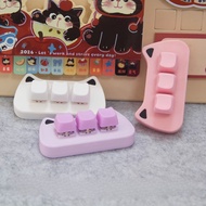 3 Key Customize Keyboard MAO Profile PBT Cute Cat Pink White Blue Purple Mini Keyboard Hotswap RGB L