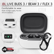 MLIFE - เคส JBL Live Buds 3 / Beam 3 / Flex 3 เคสกันรอย เคสกันกระแทก ซิลิโคน เคสหูฟัง สายคล้องคอ หูฟ