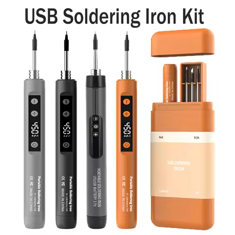 USB Soldering Iron Type-C Wireless Soldering Iron Kit Adjustable Temperature Rechargeable Portable W