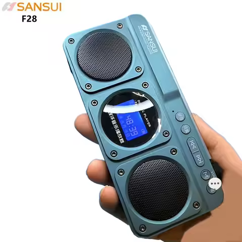 Portable F28 FM Radio Hi-fi Sound Quality LED Clock Lyrics Display Wireless Bluetooth Speaker Outdoo