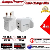 JumpsPower 20W 3.0 PD Fast Charger Adaptor USB QC Fast Charging Adaptor For Mobile Phone Huawei, Iph