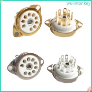 WU 5PCS B9A Ceramic 9Pin PCB Tube Socket for 12AX7 12AT7 12AU7 GZC9-C-1 GZC9-C-1-G