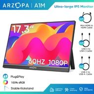 ARZOPA A1M Portable Monitor HDR IPS Laptop Display HDMI For Mac/Xbox/PC/Phone (17.3"/1080P FHD)