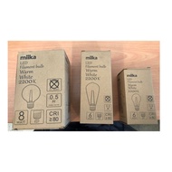 Miika LED Filament Bulb E27 A60 6W/G95 8W/ST64 6W 2200K (Warm White)