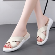 Skechers_DESERT KISS Sandals Womens Genuine Leather Thick Slippers Summer ฤดูร้อนใหม่ทุกการแข่งขันรอ