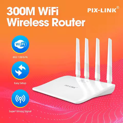 PIX-LINK WR21Q 300Mbps Wireless-N Router Internet Mini Wireless Internet Wifi Router External Antenn