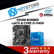 PWP MSI H510M BOMBER mATX & INTEL CORE i5-11400 PROCESSOR