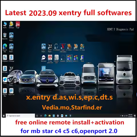 Newest 2023.09 Xentry Full Softwares DAS,Vediamo,D.TS,W.IS,EP.C,Starfind.er Free Install Activate fo