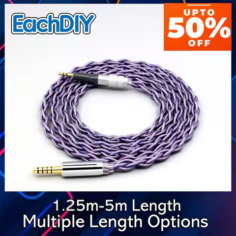 Type2 1.8mm 140 cores litz 7N OCC Headphone Cable For Audio Technica ATH-M50x ATH-M40x ATH-M70x ATH-