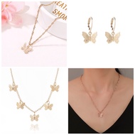[F6] Jewelry Accessories Necklace Earrings Butterfly Full Alloy Necklace