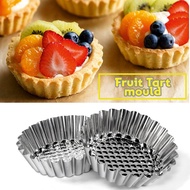 10pcs Fruit flan baking mould egg tart Metallic Tart pastry case egg tart mould baking cups metallic