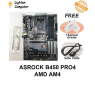【USED】 ASROCK B450 PRO4  Motherboard | B450 | AMD AM4 | 4th Gen Intel | ATX