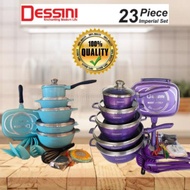 [READY STOK] DESSINI 23PCS ITALY NON STICK GRANITE COOKING POT FRYING PAN SET KITCHEN COOKWARE PERIU