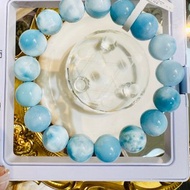 精品玉化拉利瑪海紋石手珠11-12mm37.76g火爆脾氣滅火器