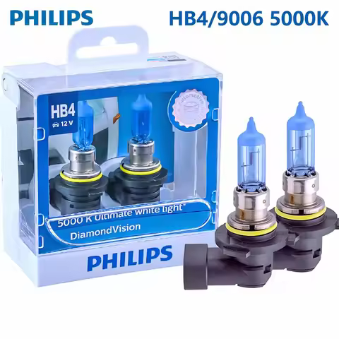 Philips HB4 9006 12V 51W P22d Diamond Vision 5000K Super White Light Halogen Bulb Auto Head Light La