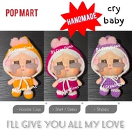 [BS Creations] Cry Baby (Pink) Crying Again Series Pop Mart Blind Box 100% Handmade Crochet Doll Clo