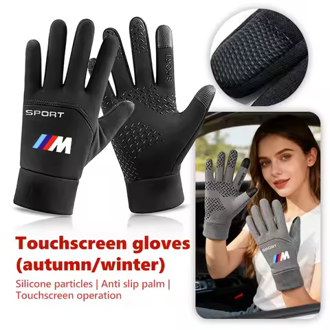 Winter Warm Gloves Touch Screen Windproof Cold-proof Cycling Glove For BMW M Performance Alpina M3 M