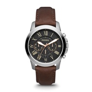 Fossil FS4813 Grant Chronograph Black Dial Brown Leather Men'S Watch