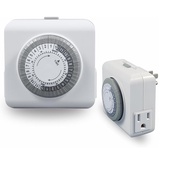 Timers for Electrical Outlets Indoor,3-Prong Dual Outlet Timer,24-Hour 30 Minute Daily On/Off Cycle,
