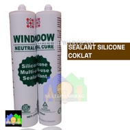 Sealent Silent Kaca warna Coklat (Brown)
