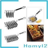 [HOMYL2] Taco Holder Taco Tray with Ergonomic Handle Tortilla Frying Holder Burrito Frying Rack Stai